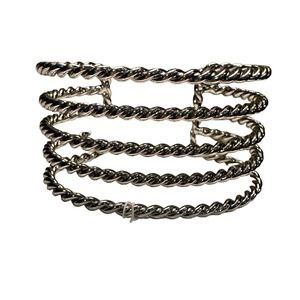 Silver Tone Adjustable Cuff Bracelet